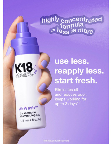 K18 AirWash Dry Shampoo 118ML